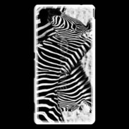 Coque Sony Xperia M4 Aqua Zèbre en noir et blanc