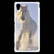 Coque Sony Xperia M4 Aqua Cheval blanc dans la neige