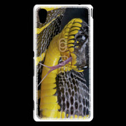Coque Sony Xperia M4 Aqua Serpent noir et jaune