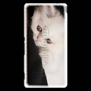 Coque Sony Xperia M4 Aqua Chat persan blanc 5