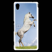 Coque Sony Xperia M4 Aqua Cheval arable robe grise