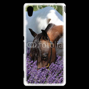 Coque Sony Xperia M4 Aqua Cheval sentant la lavande 