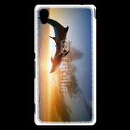 Coque Sony Xperia M4 Aqua Saut de dauphin au couché de soleil