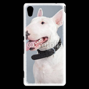 Coque Sony Xperia M4 Aqua Portrait de Bull terrier blanc 5