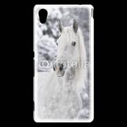 Coque Sony Xperia M4 Aqua Portait de Cheval dans la neige 500