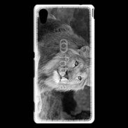 Coque Sony Xperia M4 Aqua Lion en noir et blanc 800