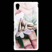Coque Sony Xperia M4 Aqua Jolie femme avec des ailes de Papillon