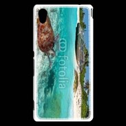 Coque Sony Xperia M4 Aqua Belle plage avec tortue
