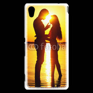 Coque Sony Xperia M4 Aqua Couple sur la plage