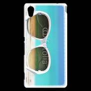 Coque Sony Xperia M4 Aqua Lunette de soleil sur la plage