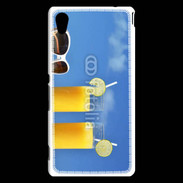 Coque Sony Xperia M4 Aqua Jus d'orange sur la plage