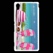 Coque Sony Xperia M4 Aqua La vie en rose à la plage