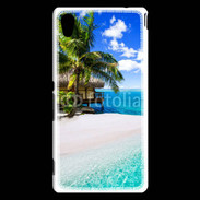 Coque Sony Xperia M4 Aqua Petite île tropicale sur l'océan indien