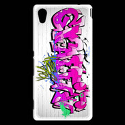 Coque Sony Xperia M4 Aqua Graffiti wall background, urban art 1000