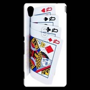 Coque Sony Xperia M4 Aqua Carré de dames au poker