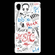 Coque Sony Xperia M4 Aqua Eléments de musique en dessin