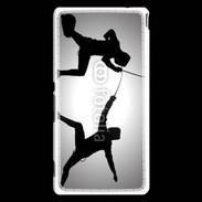 Coque Sony Xperia M4 Aqua Silhouette d'escrimeurs