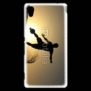 Coque Sony Xperia M4 Aqua beach soccer couché du soleil