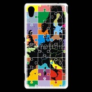 Coque Sony Xperia M4 Aqua Puzzle de l'Europe