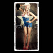 Coque Sony Xperia M4 Aqua Femme mode militaire US