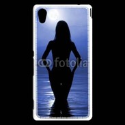 Coque Sony Xperia M4 Aqua Silhouette de nuit dans l'eau