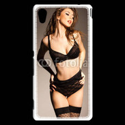 Coque Sony Xperia M4 Aqua Femme sexy en lingerie noire