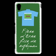 Coque Sony Xperia M4 Aqua Fille de rugbyman Bonus offensif-défensif Vert 2