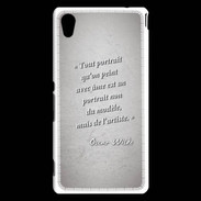 Coque Sony Xperia M4 Aqua Portrait Ame Gris Citation Oscar Wilde