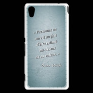 Coque Sony Xperia M4 Aqua Survie valeur Turquoise Citation Oscar Wilde