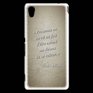 Coque Sony Xperia M4 Aqua Survie valeur Sepia Citation Oscar Wilde