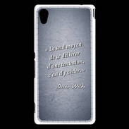 Coque Sony Xperia M4 Aqua Tentation Bleu Citation Oscar Wilde