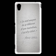Coque Sony Xperia M4 Aqua Tentation Gris Citation Oscar Wilde