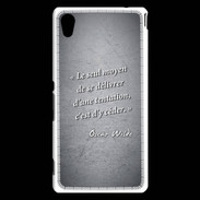 Coque Sony Xperia M4 Aqua Tentation Noir Citation Oscar Wilde