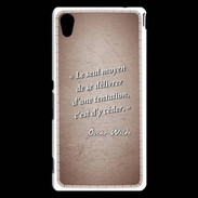 Coque Sony Xperia M4 Aqua Tentation Rouge Citation Oscar Wilde