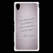 Coque Sony Xperia M4 Aqua Tentation Rose Citation Oscar Wilde