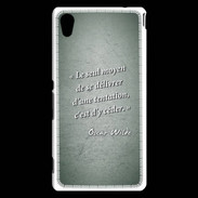 Coque Sony Xperia M4 Aqua Tentation vert Citation Oscar Wilde
