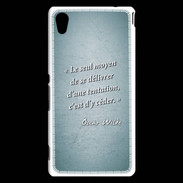 Coque Sony Xperia M4 Aqua Tentation Turquoise Citation Oscar Wilde