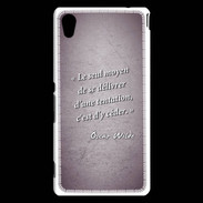 Coque Sony Xperia M4 Aqua Tentation Violet Citation Oscar Wilde