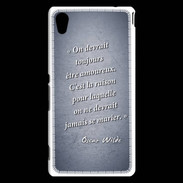 Coque Sony Xperia M4 Aqua Toujours amoureux Bleu Citation Oscar Wilde