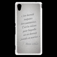 Coque Sony Xperia M4 Aqua Toujours amoureux Gris Citation Oscar Wilde