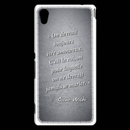 Coque Sony Xperia M4 Aqua Toujours amoureux Noir Citation Oscar Wilde