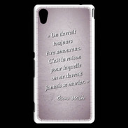 Coque Sony Xperia M4 Aqua Toujours amoureux Rose Citation Oscar Wilde