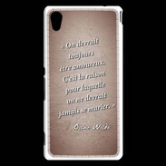 Coque Sony Xperia M4 Aqua Toujours amoureux Rouge Citation Oscar Wilde