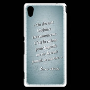 Coque Sony Xperia M4 Aqua Toujours amoureux Turquoise Citation Oscar Wilde