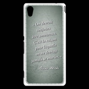 Coque Sony Xperia M4 Aqua Toujours amoureux Vert Citation Oscar Wilde
