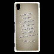 Coque Sony Xperia M4 Aqua Toujours amoureux Sepia Citation Oscar Wilde