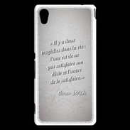 Coque Sony Xperia M4 Aqua Tragédie Gris Citation Oscar Wilde