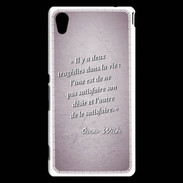 Coque Sony Xperia M4 Aqua Tragédie Rose Citation Oscar Wilde