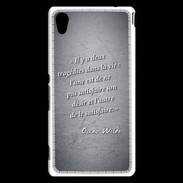 Coque Sony Xperia M4 Aqua Tragédie Noir Citation Oscar Wilde