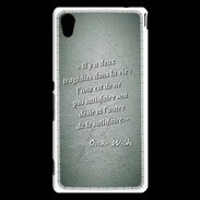 Coque Sony Xperia M4 Aqua Tragédie Vert Citation Oscar Wilde